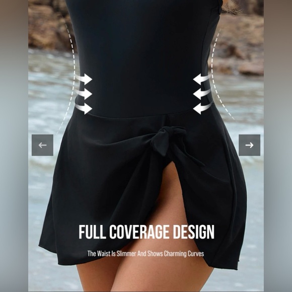 NWOT Shecurve Black One Piece Swimwear - Picture 2 of 11